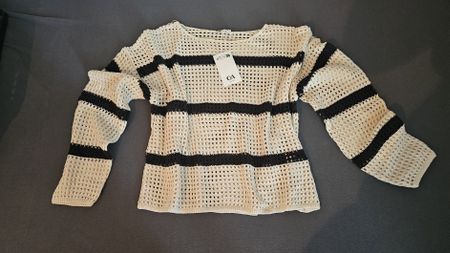 Gestreifter Netzpullover von C&A, Gr. XL, Neu