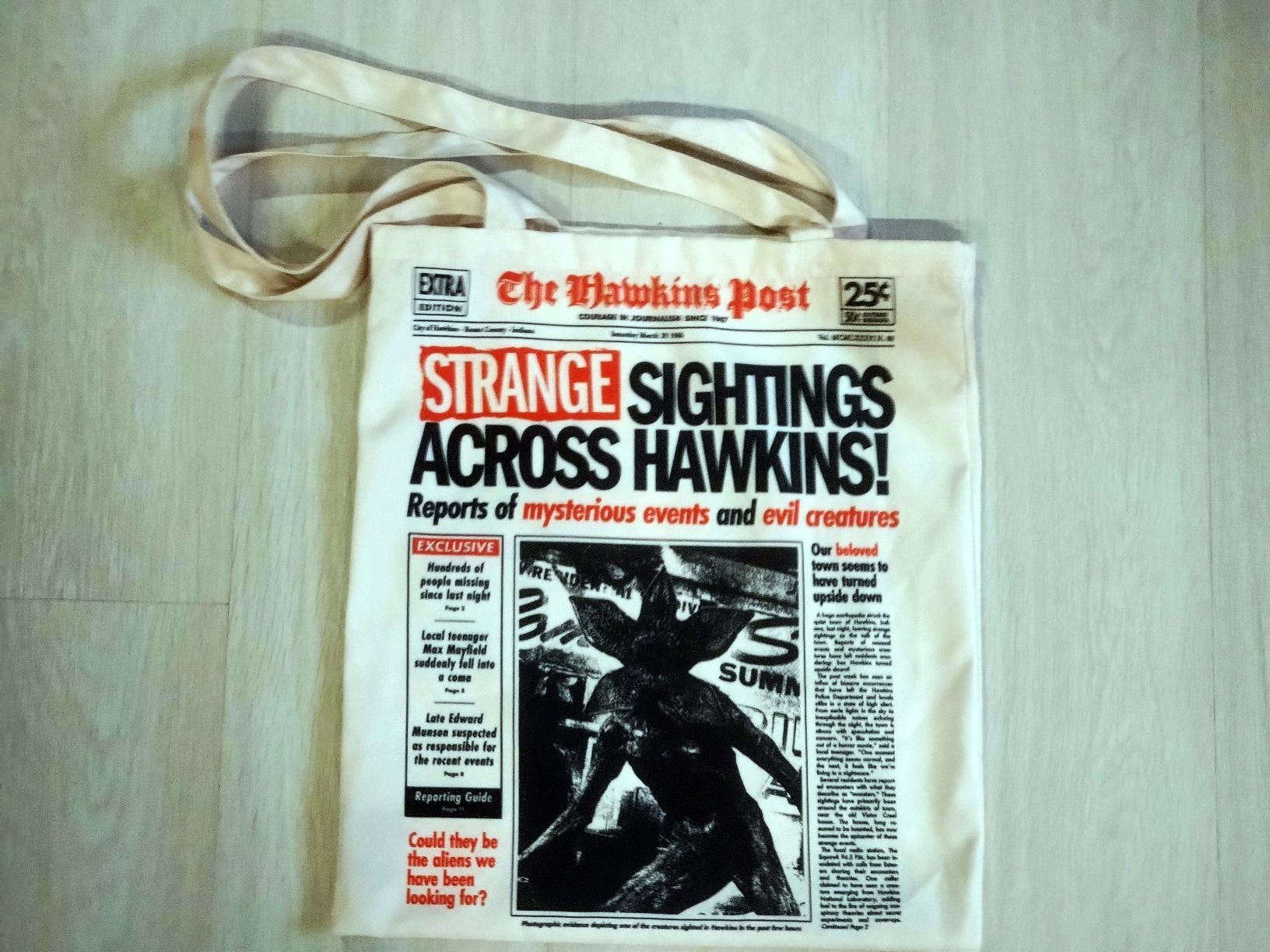 Borse: Totebag  Stranger Things Cinereplicas gently used  – Usato da Farvagny-le-Grand venduto da LaCaverne