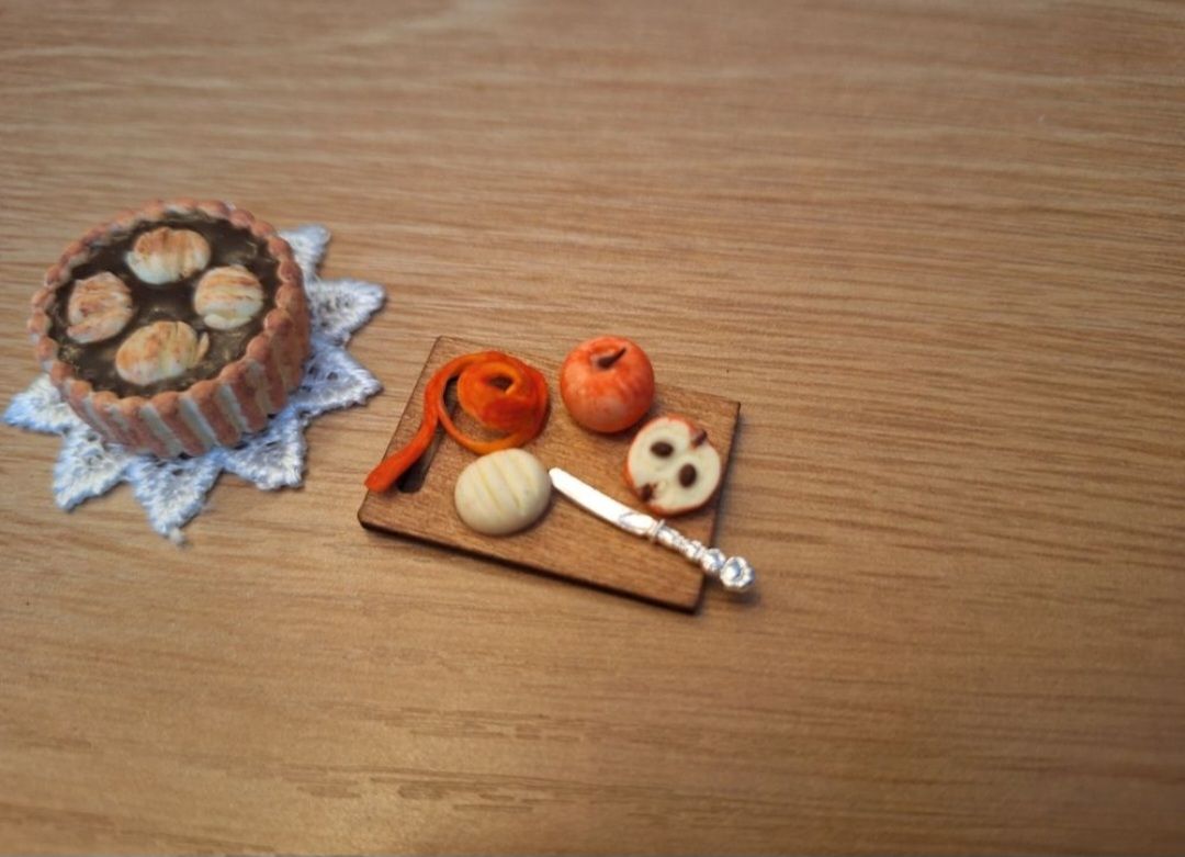Case e mobili per bambole: Puppenhaus Apfelkuchen Set – Nuovo (secondo la descrizione) da Zürich venduto da HandmadeTinyFood 3