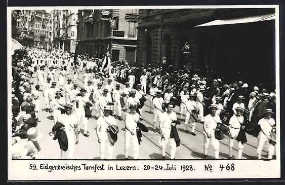 Cartoline postali: Luzern, 59. Eidgenössiches Turnfest 192 – Usato da Berlin venduto da bartko-reher