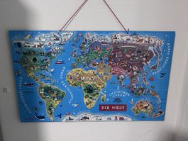 Janod Weltkarte Kinder, Puzzle mit Magneten