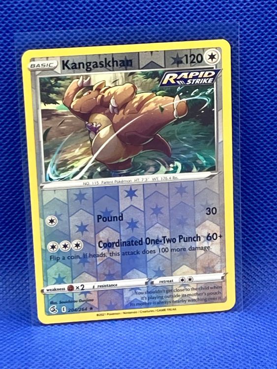 Pokemon FUSION STRIKE Kangaskhan 204 / 264 EN Reverse Holo Acheter