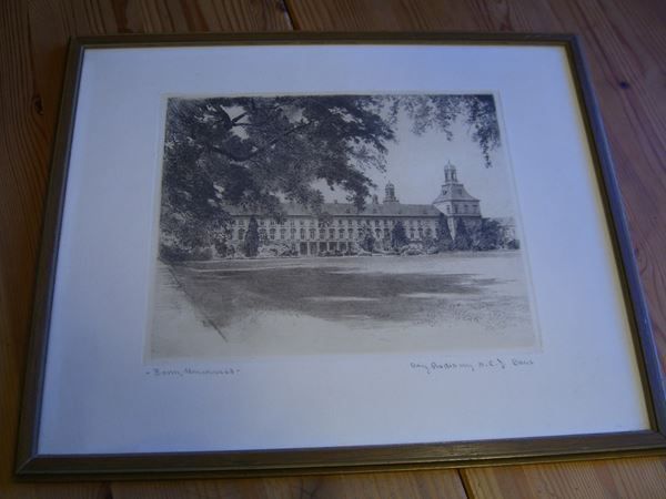 Foto & Immagini: Original Radierung d.Uni Bonn /C.J.Bauer – Usato da Winterthur venduto da Gaia