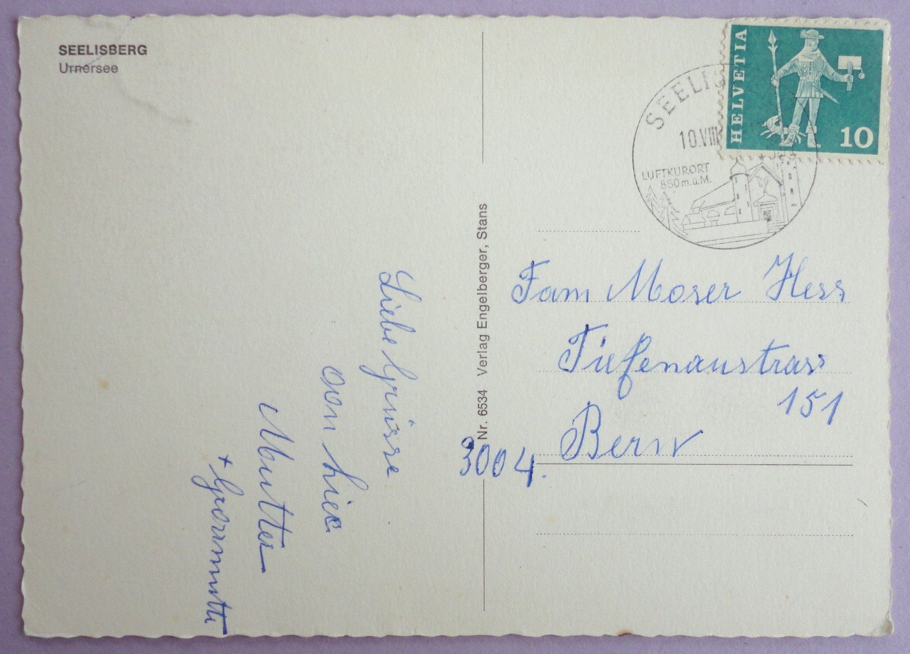 Cartoline postali: Seelisberg, Urnersee – Usato da Fétigny venduto da Billy2miny 1