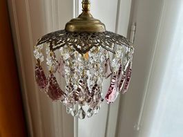 Kristall-Lampe UNIKAT Made in St.Gallen mit Swarovski-Teilen