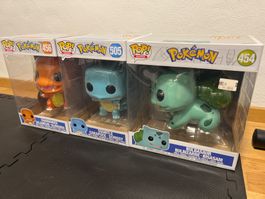 Starter-Trio Set: Bisasam, Glumanda & Schiggy (Funko Pop!)