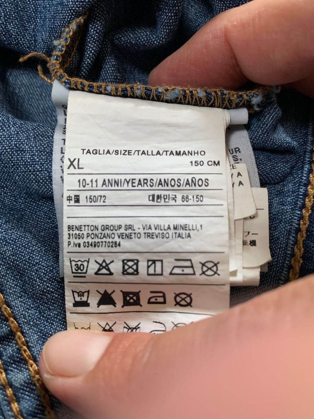 Benetton Giacche & Cappotti: Veste en jeans Benetton 150cm – Usato da Jongny venduto da mel_56b9 3