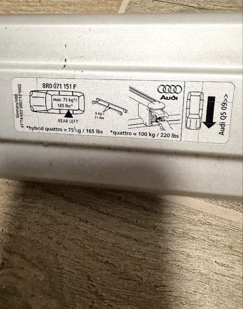 Portapacchi: Dachträger von Audi Q5 8R – Usato da Reinach AG venduto da eg2407 2