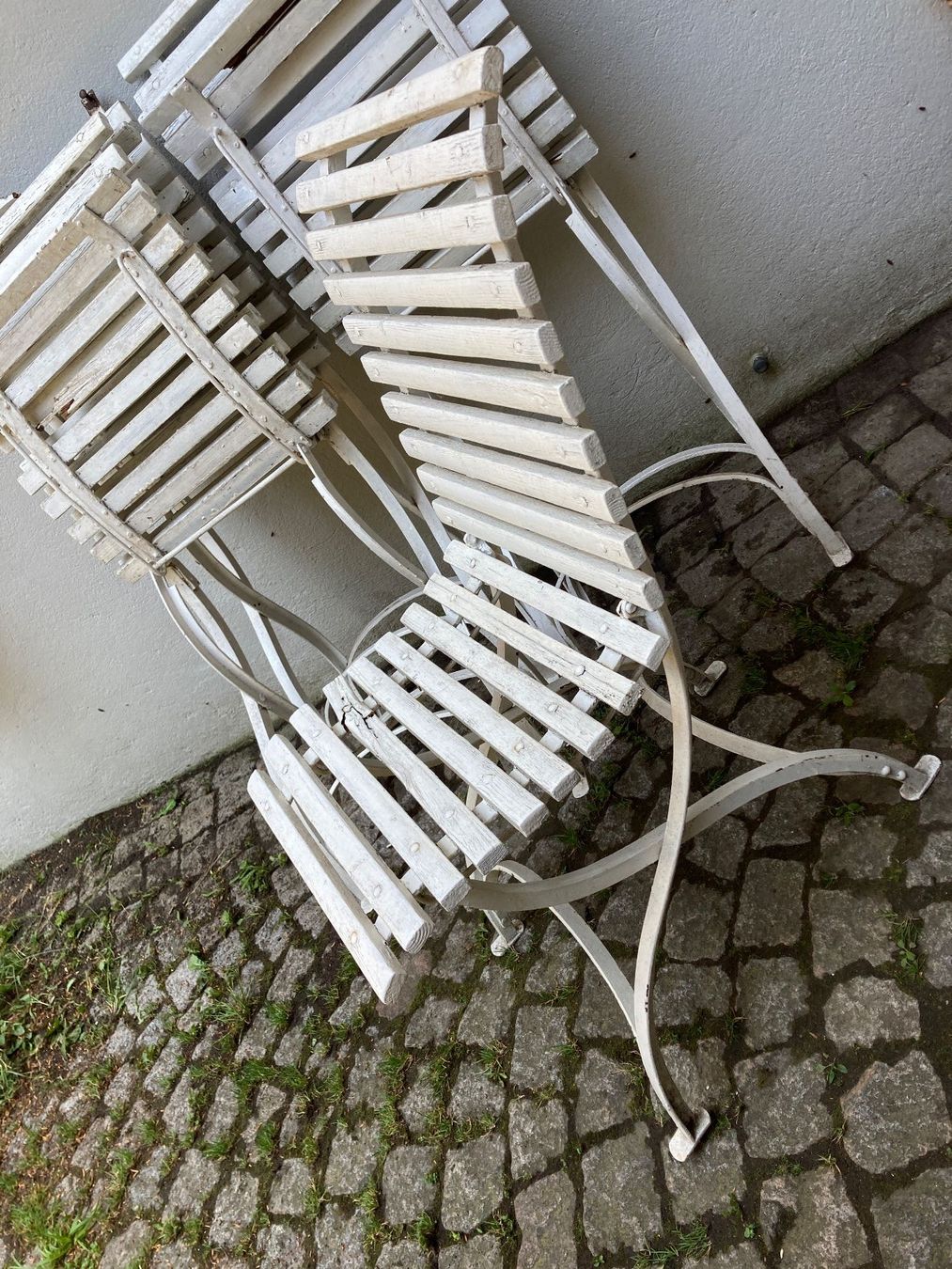 Sedie: Antike Gartenstühle Metall klappbar 4 Stk. – Usato da Zürich venduto da vivster40 1