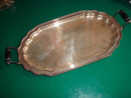 Plateau mit Henkeln, versilbert, Vintage