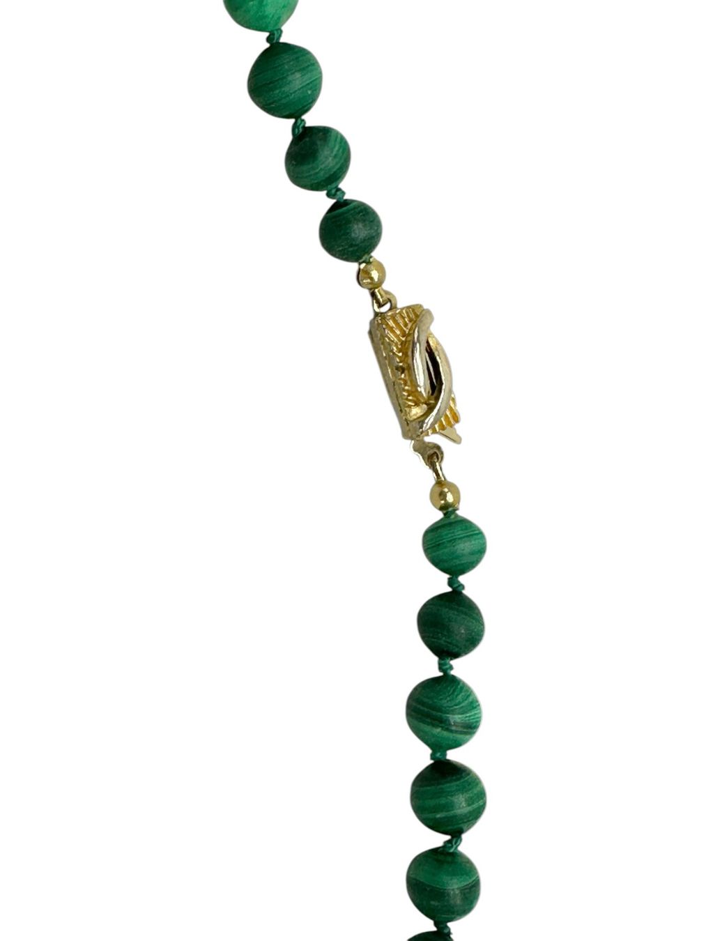 Catenine: Superbe Collier de perles en malachite véritable. L: 67.5 cm – Usato da Morges venduto da DidisLuxeFinds 7
