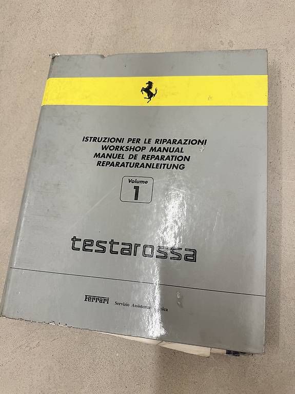 Ferrari Dokumente: Reparaturanleitung Ferrari Testarossa 1 – Gebraucht aus Meilen von SimoKutlin46