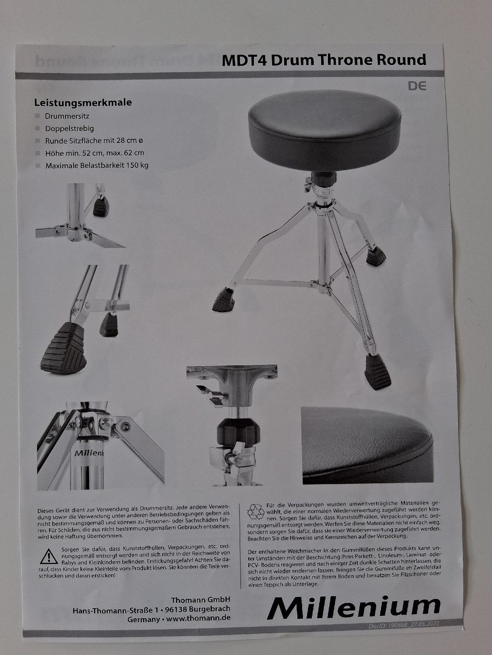 Chaises: Drummersitz Drummerstuhl – D'occasion à Giffers par Juanita04 3