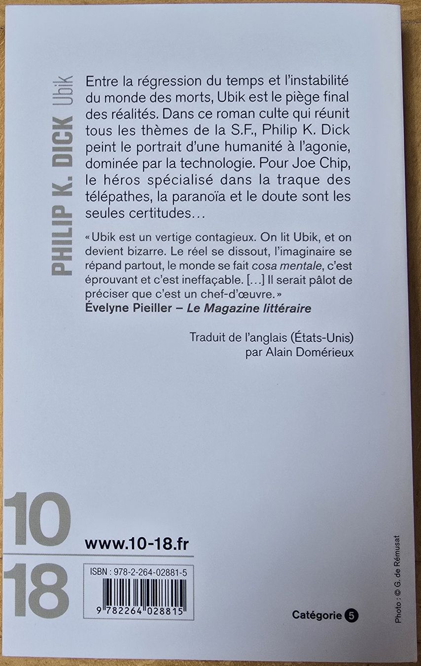 Libri: Philip Kindred Dick : Ubik (Neuf) – Nuovo e nell'imballaggio originale da Froideville venduto da xXSebastienXx 1