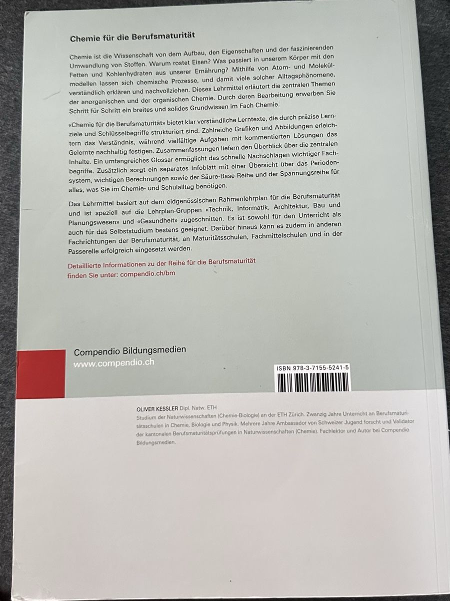 Bücher: BMS Buch - Chemie – Gebraucht aus St. Margrethen SG von van_gw7b 1