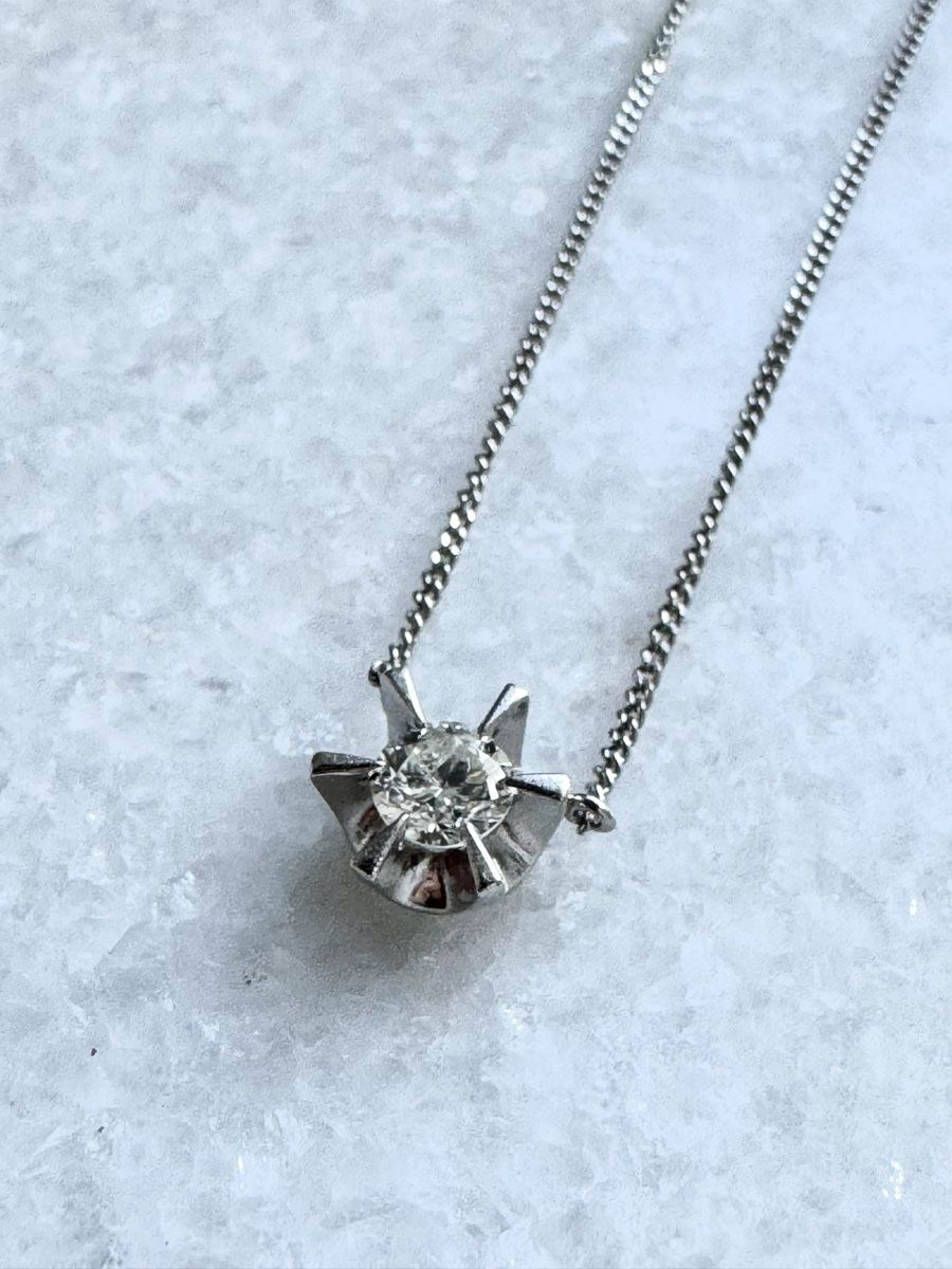 Ketten: Diamant Solitär Kette 0.3ct aus Platin – Gebraucht aus Kriens von hannaandkiko 3