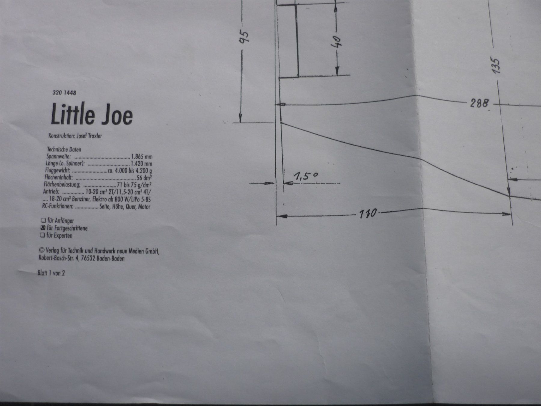 Modellismo RC: Tiefdecker Motorflugmodell Little Joe – Nuovo (secondo la descrizione) da Eschenbach LU venduto da hei_st9s 3