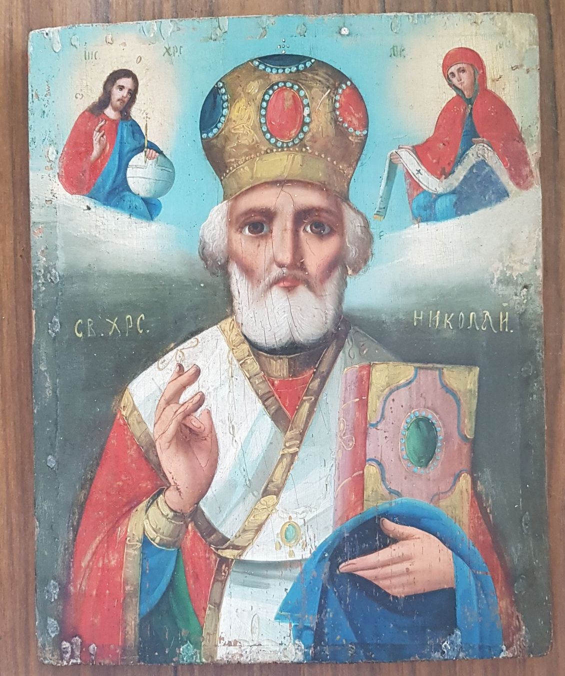 Dipinti: Ikone Hl. Nikolaus antik – Usato da Mörschwil venduto da antiksalon21 3