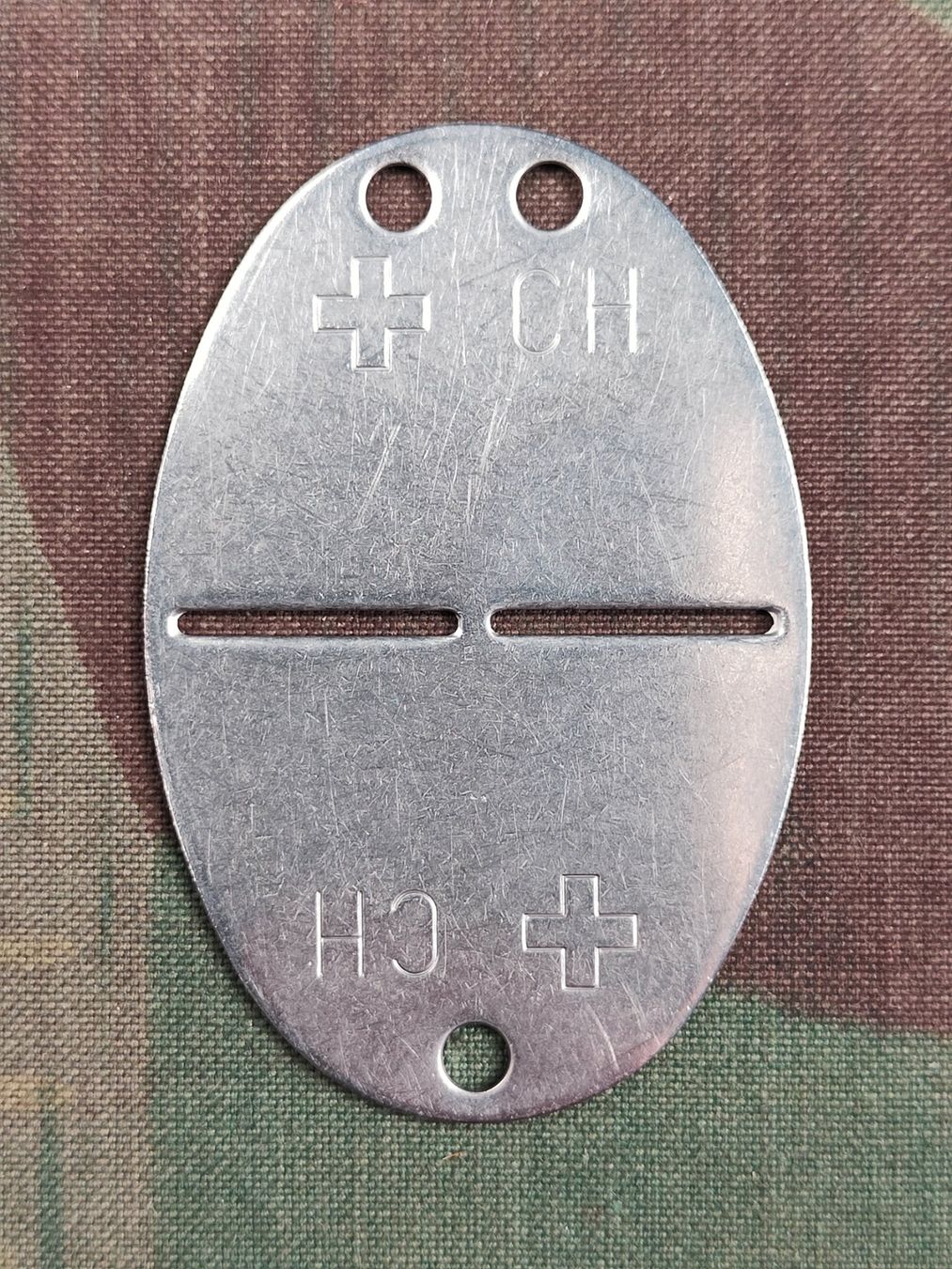 Schweizer Armee Uniformen: Erkennungsmarke Ord. 1953, neu – Neu (gemäss Beschreibung) aus Bauma von SwissMilitaria 2