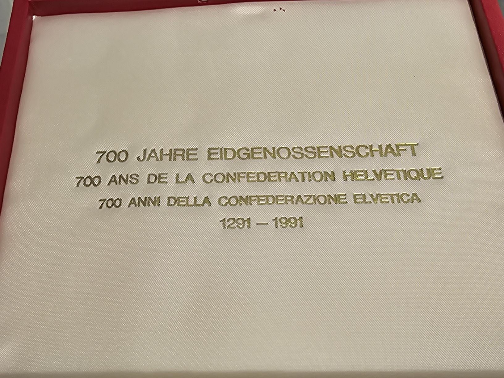 Medaglie: 700 Jahre Eidgenossenschaft 1291-1991 – Nuovo e nell'imballaggio originale da la neuveville venduto da houeka 2