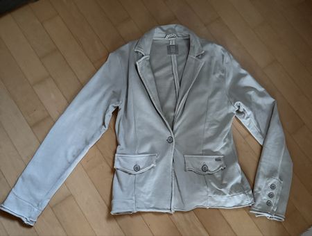 Damen Blazer Gots NILE hellgrau Baumwoll-Mix Grösse S 
