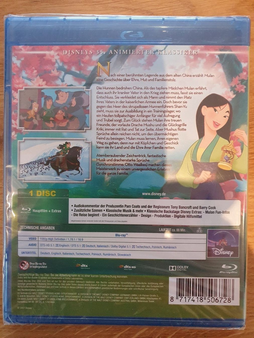 Tutti i DVDs: Blu-ray Mulan, Disney, Nr. 35/55 – Nuovo e nell'imballaggio originale da Eiken venduto da Lashar 1