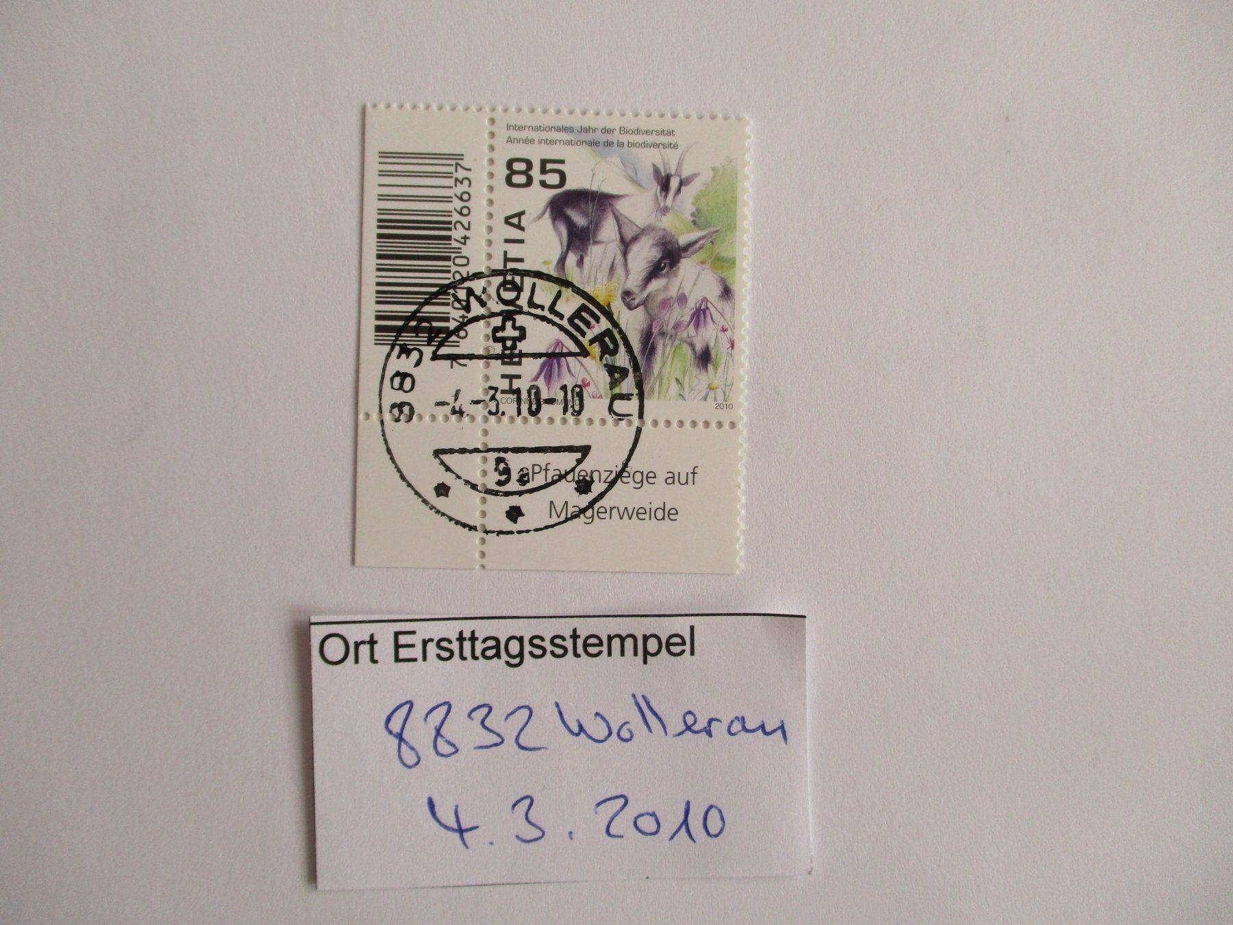 Tous les timbres: Voll Ort Ersttagsstempel 8833 Wollerau – D'occasion à Langnau b. Reiden par Aktuell88