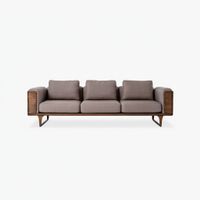 Luxus Wohnzimmer Sofa Modernen Design Holz mit Textilien