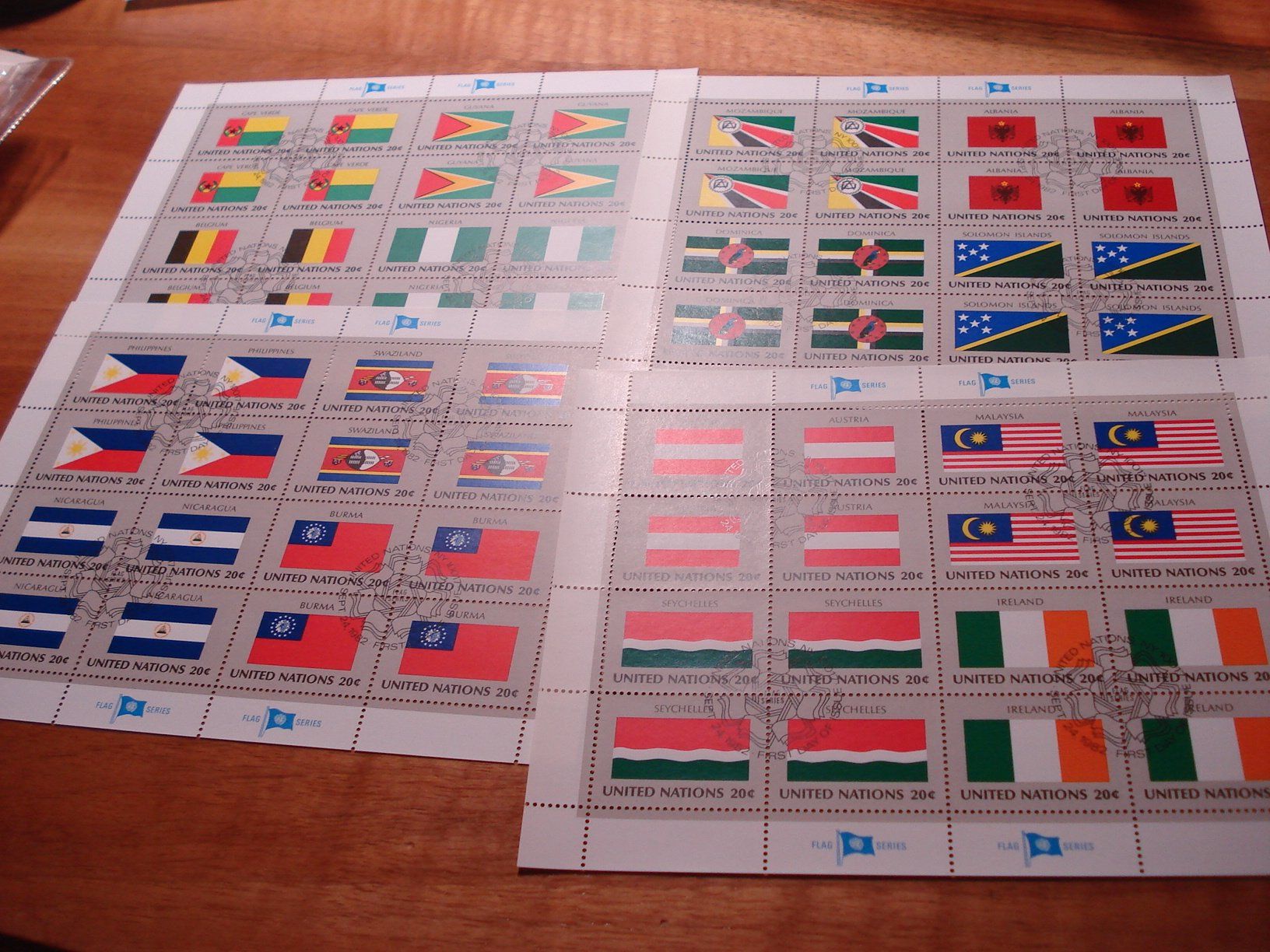 Tutti i francobolli: Set Bogen United Nations, New York 7 Bogen **/o – Usato da Niederwil AG venduto da morostahu 1
