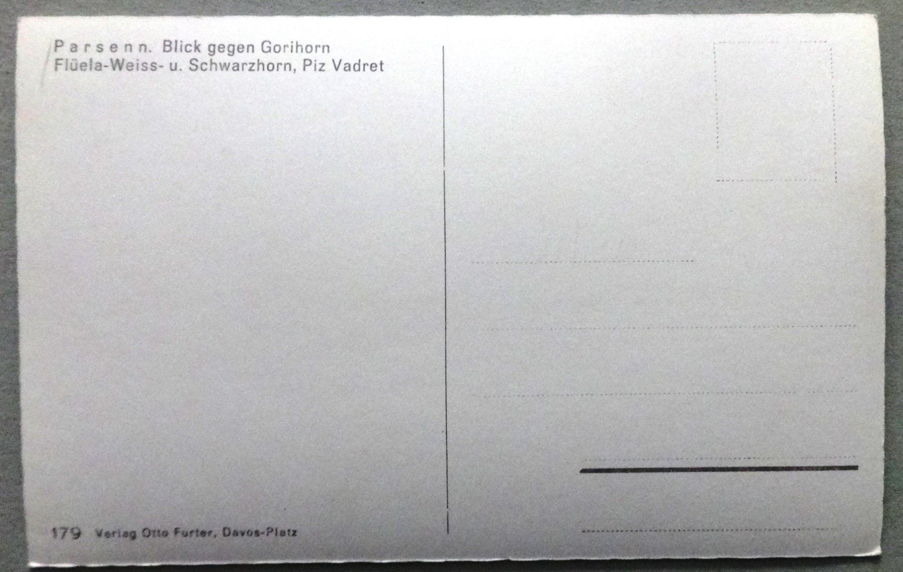 Cartoline postali: Wasserscheide u. Weissfluhjoch, Parsenn – Usato da Fétigny venduto da Billy2miny 1