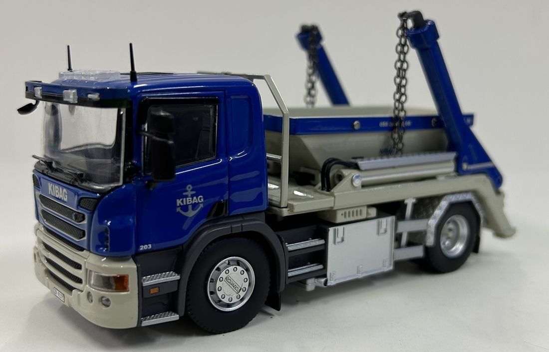 Scania Kit di modellismo & Modellini statici: 1:50 Tekno Scania P-Serie "Kibag" – Nuovo e nell'imballaggio originale da Affoltern am Albis venduto da Modellshop-8910
