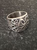 Silberring 925 mit floralem Blumenmuster – Gr.51