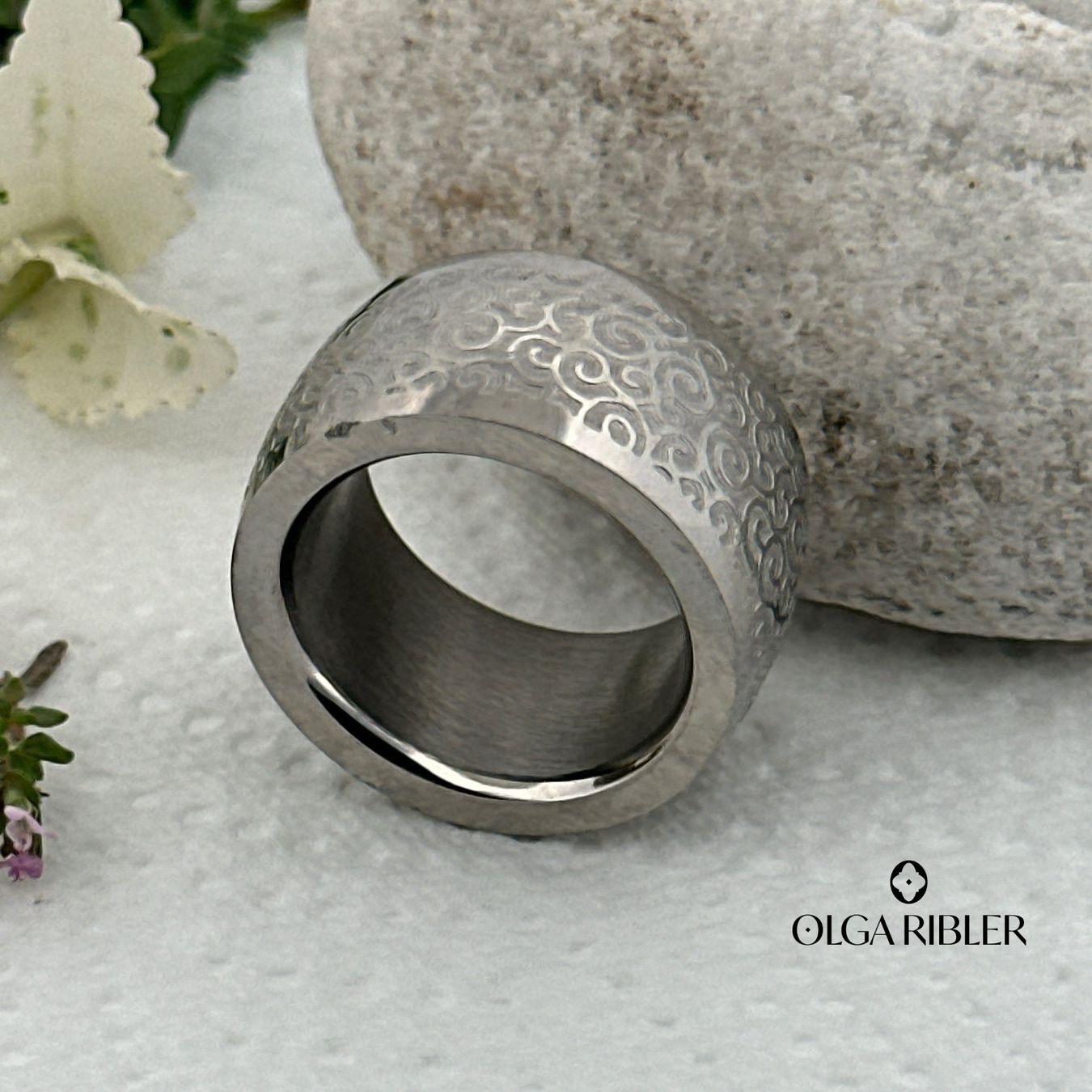 Olga Ribler Anelli: Massiver Ring Edelstahl - matt - Grösse 57 – Nuovo (secondo la descrizione) da Luzern venduto da Schmuckoutlet 4