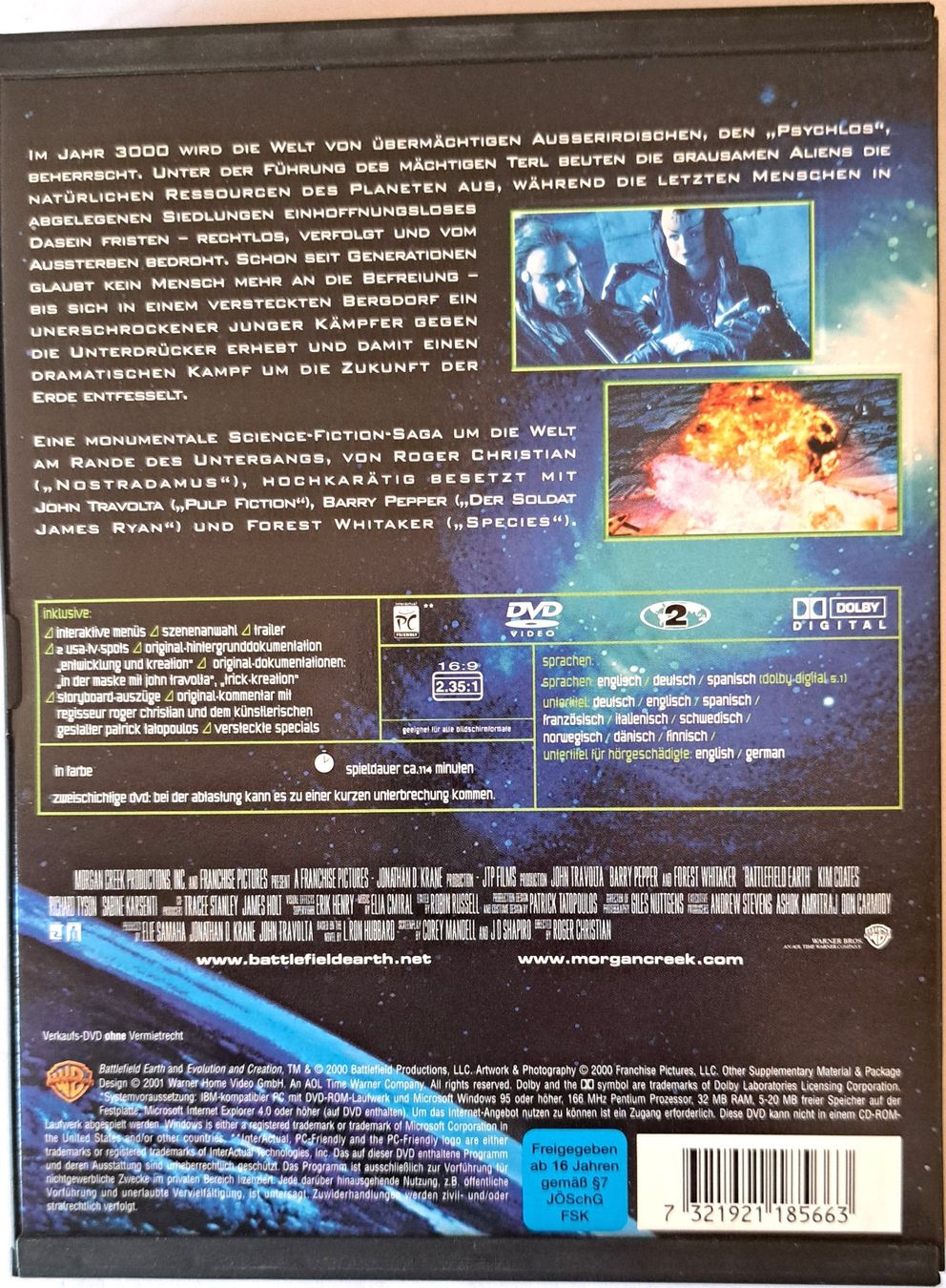 Alle DVDs: Battlefield Earth - Kampf um die Erde – Gebraucht aus Tenniken von mik_6mxg 7