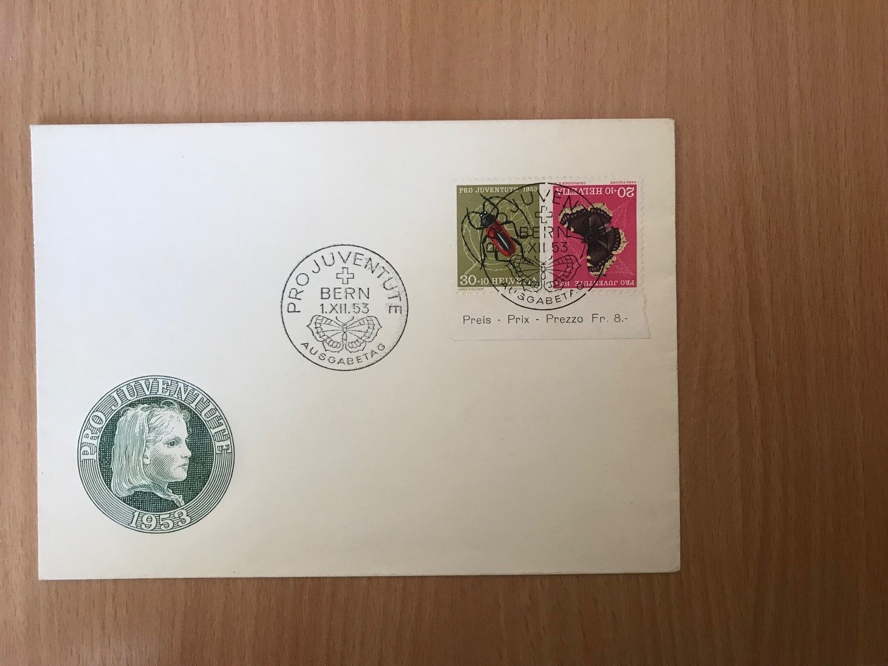Alle Briefmarken: 1953 Pro Juventute K44 auf Couvert. ET – Gebraucht aus stäfa von brandy66