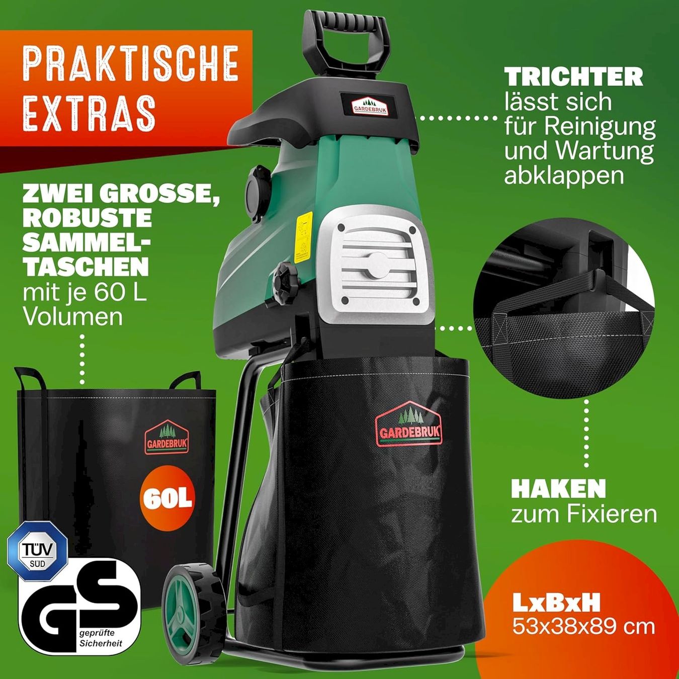 Trinciatrici: Gardebruk Leisehäcksler Schredder Garten – Nuovo e nell'imballaggio originale da Bottighofen venduto da zaap 1