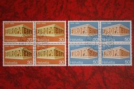 1969: 466-467 4er-Block ET. mit Gummi