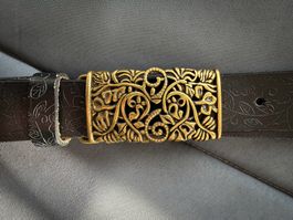 Vintage Ledergürtel mit orientalischem Ornament