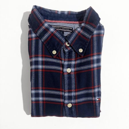 TOMMY HILFIGER Chemise Multicolore 100% Coton  - Taille L