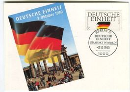 Karte "Deutsche Einheit 3.10.1990"