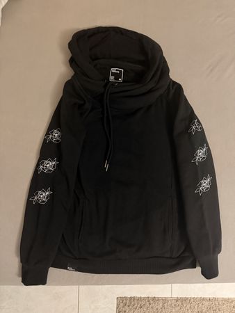 Hoodie Blue Tomato, Damen, schwarz, Grösse M Rosenmuster
