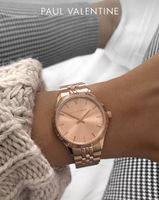 Paul Valentine Armbanduhr Roségold Edelstahl 32mm