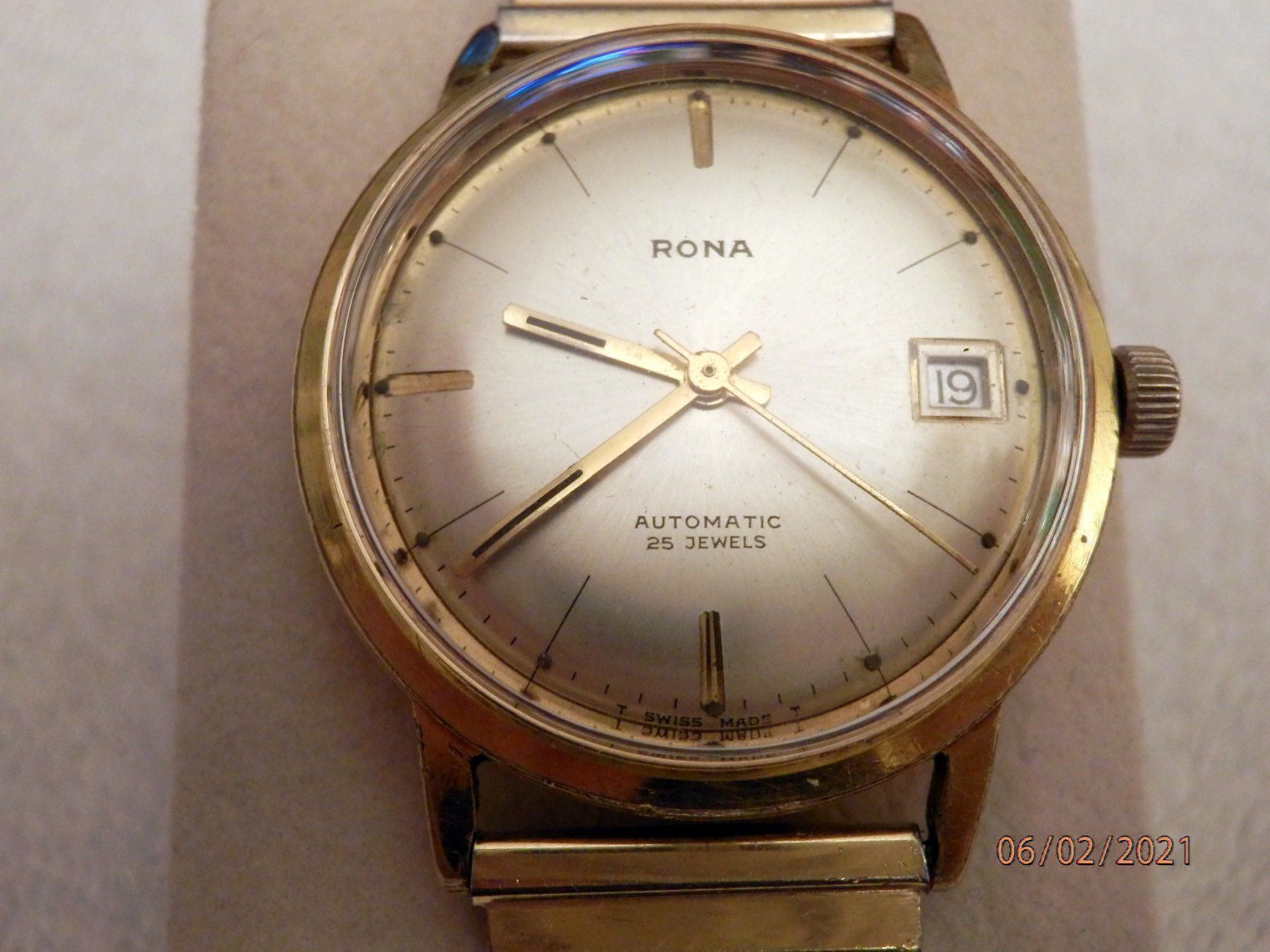 Orologi: Rona, Armbanduhr, Automatic, 25 Jewels – Usato da Ueberstorf venduto da dinbau 1