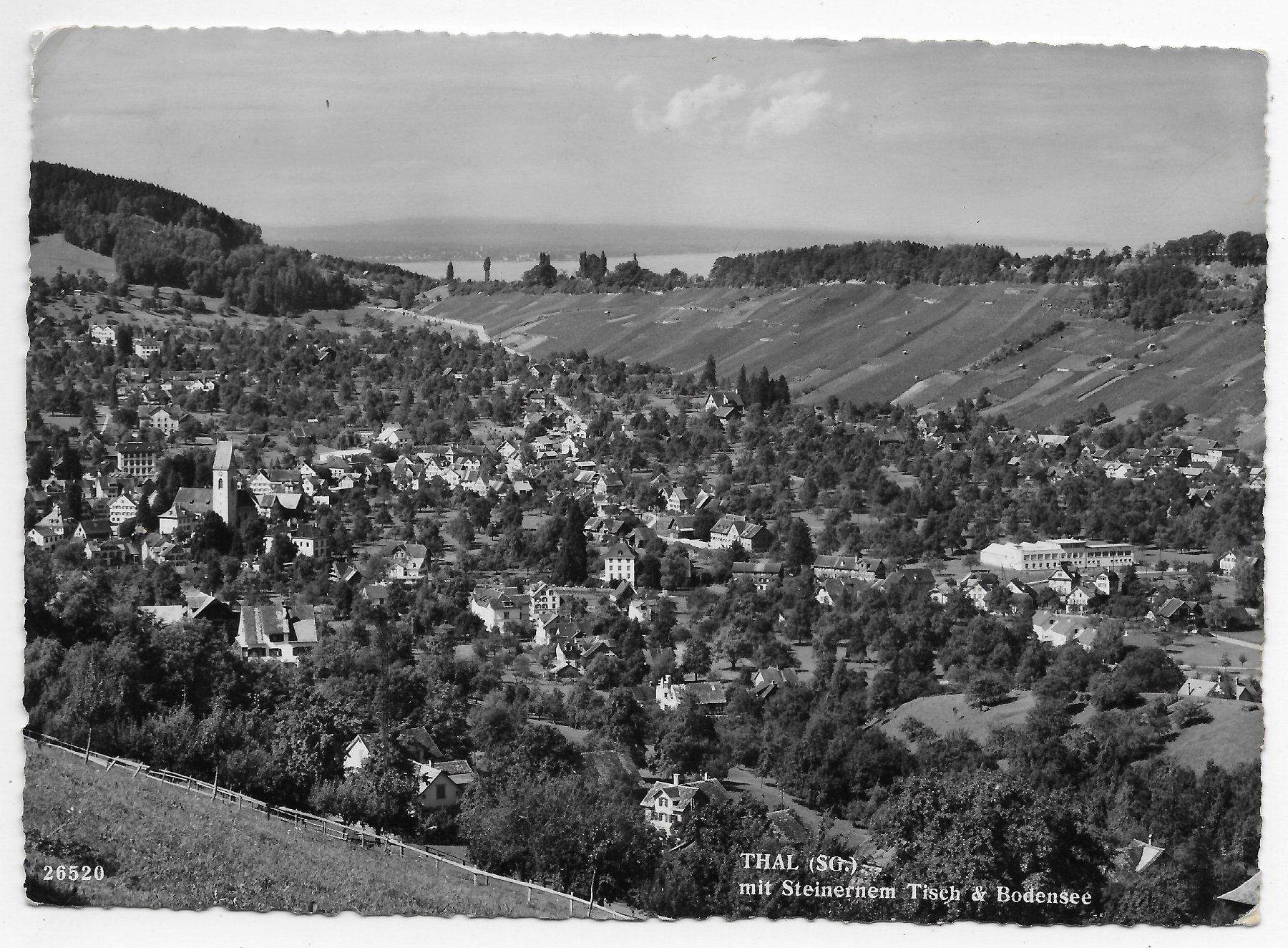 Ansichtskarten: Thal mit Steinernem Tisch & Bodensee um 1952 – Gebraucht aus Hefenhofen von Richsalz