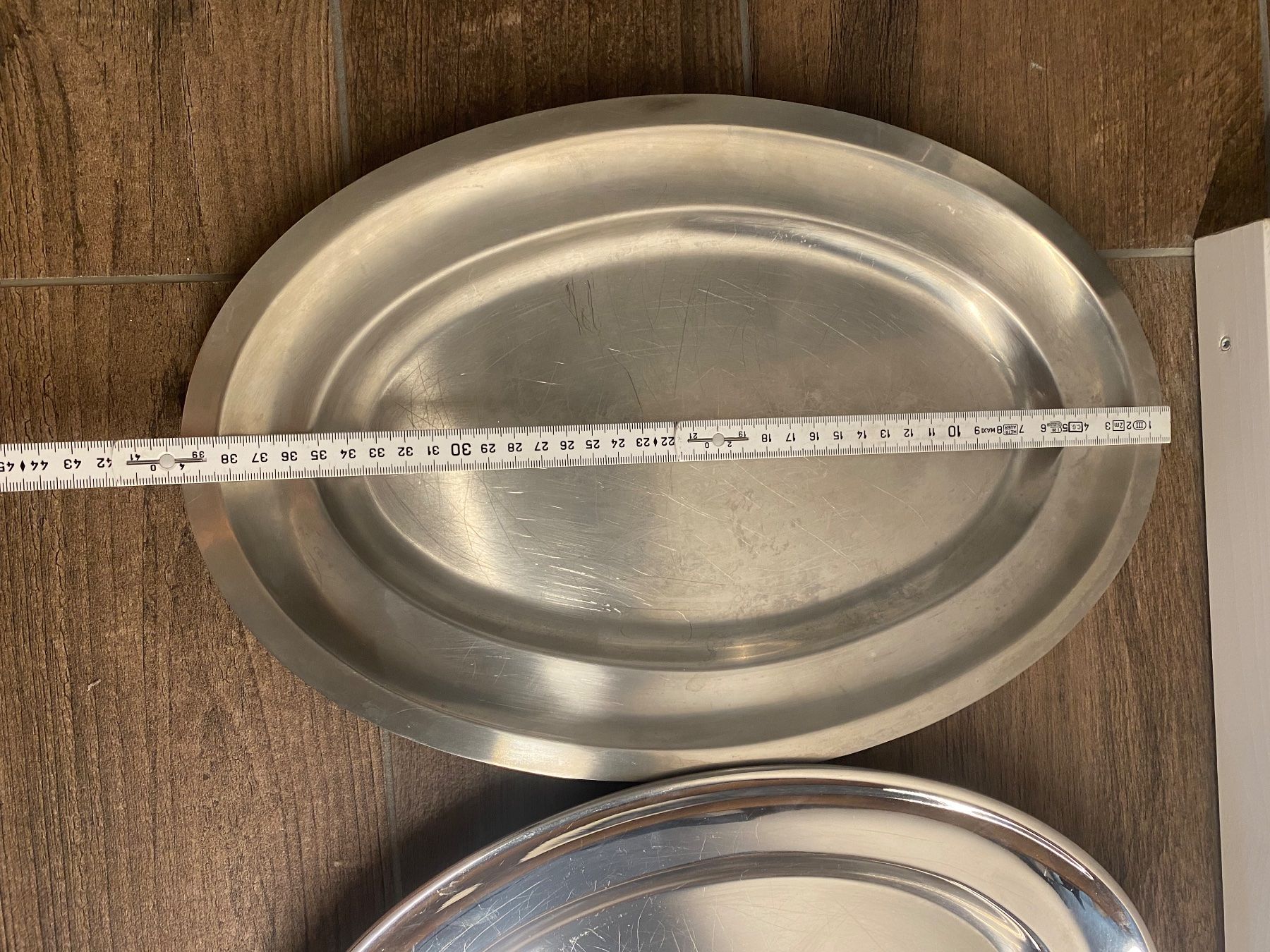 Servierplatten: 3x Servierplatte aus Chromstahl / Inox – Gebraucht aus Pratteln von a23_j2gs 2