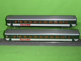 2x 2. Klasse- Intercity "VZ" Märklin EW4 (SBB Mä 4124) bb2K