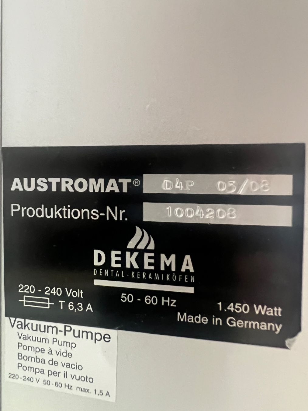 Cura dei denti: Zahntechnik Dekema Kombiofen – Usato da Goldach venduto da Milosg3 1