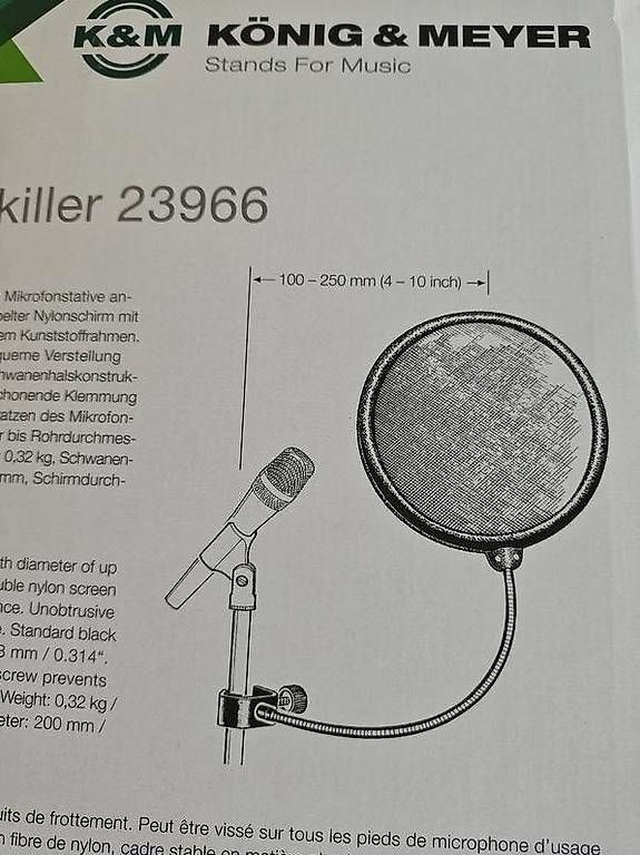 Mikrofone: Popkiller Popschutz K&M 23966 Neu OVP – Neu und originalverpackt aus Winterthur von Winti-Piano 1