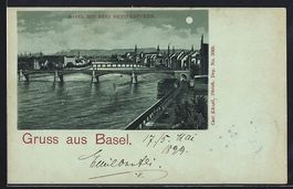 Mondschein-Lithographie Basel, Teilansic