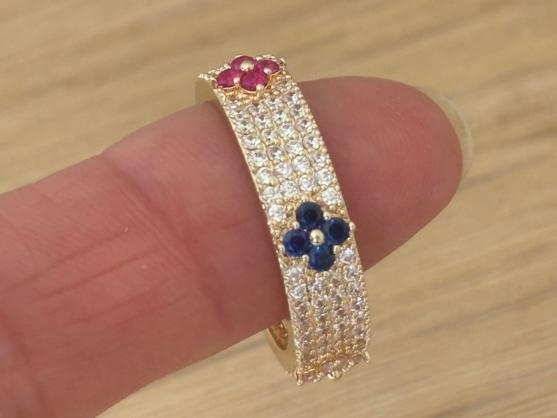 Anelli: Luxus Elegante Gr.19/9 Ring Farbe: Gold/Milticolore – Nuovo (secondo la descrizione) da Biel-Bienne venduto da Roserosse13 6